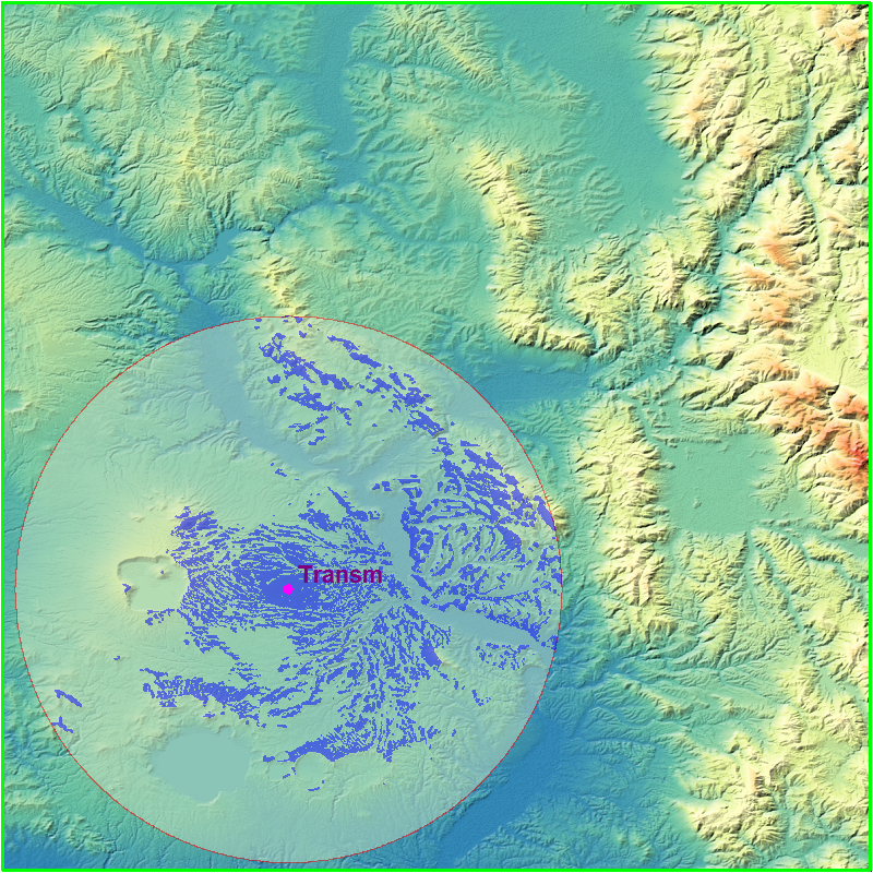 RELIEF MAP WITH VIEWSHED